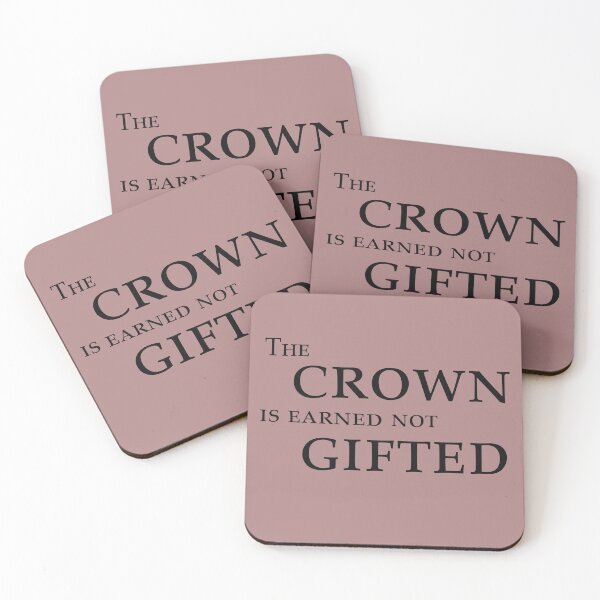 Item preview, The Crown Is Earned, Not Gifted – Motivational Quote Design designed and sold by ArtNestVerse.