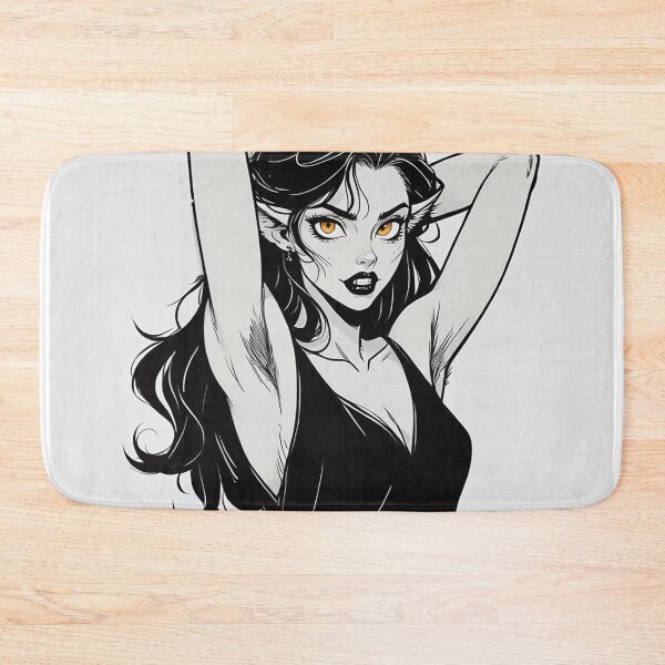 Item preview, Werewolf girl posing hand drawn illustration designed and sold by Vintage Designs +.