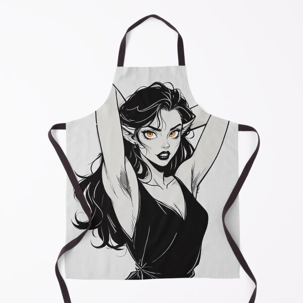 Item preview, Werewolf girl posing hand drawn illustration designed and sold by Vintage Designs +.