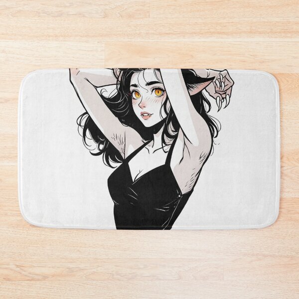 Item preview, Werewolf girl posing hand drawn illustration designed and sold by Vintage Designs +.