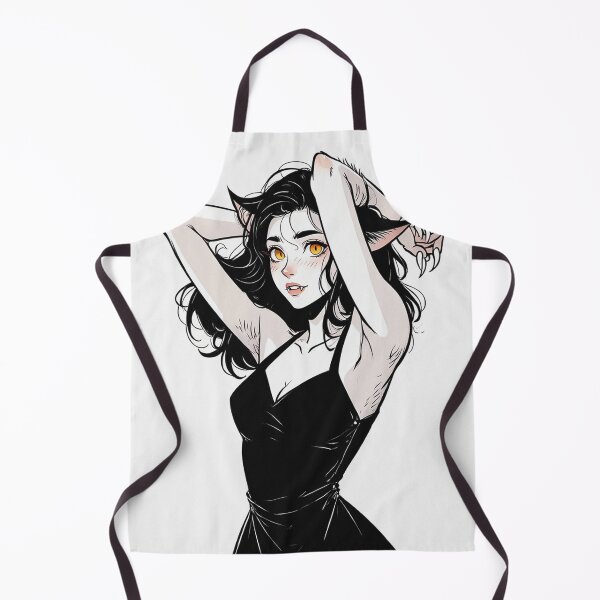 Item preview, Werewolf girl posing hand drawn illustration designed and sold by Vintage Designs +.