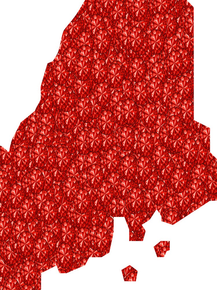 Thumbnail 4 of 4, iPhone Case, Red Rhinestone Maine designed and sold by TheIconSmith.