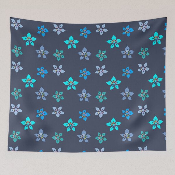 Item preview, Bellflowers on Navy Blue  designed and sold by JaygiesDesign.