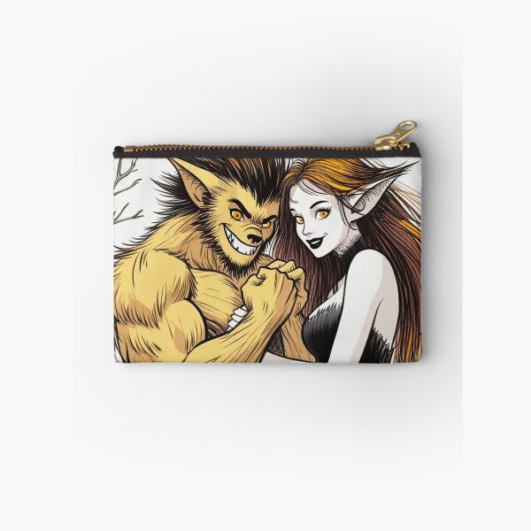 Item preview, Werewolf male and female cool halloween graphic novel style illustration art designed and sold by Vintage Designs +.