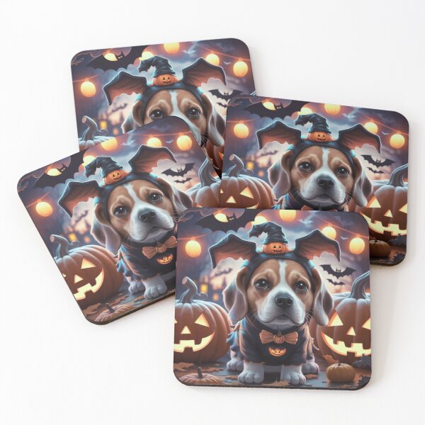 Item preview, Haunted Beagle Halloween Cartoon designed and sold by NeatThingLover.