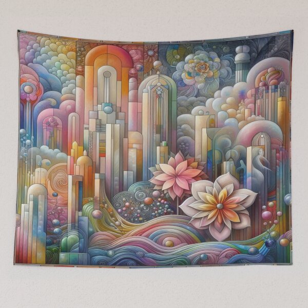 Item preview, Art Deco Cosmos – surreal floral fusion in dreamlike elegance and poetic abstraction designed and sold by FotoworldEdel.