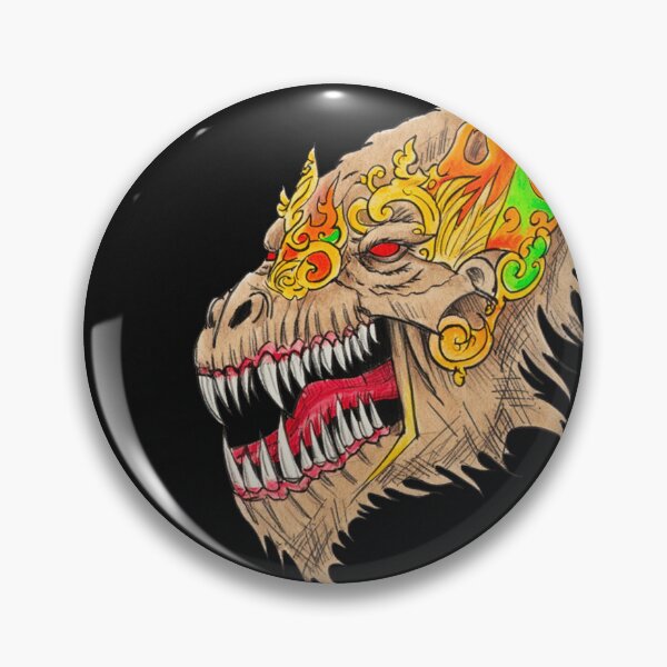 Item preview,  Cool retro horror Heavy Metal monster flaming evil creature design artwork illustration designed and sold by Vintage Designs +.
