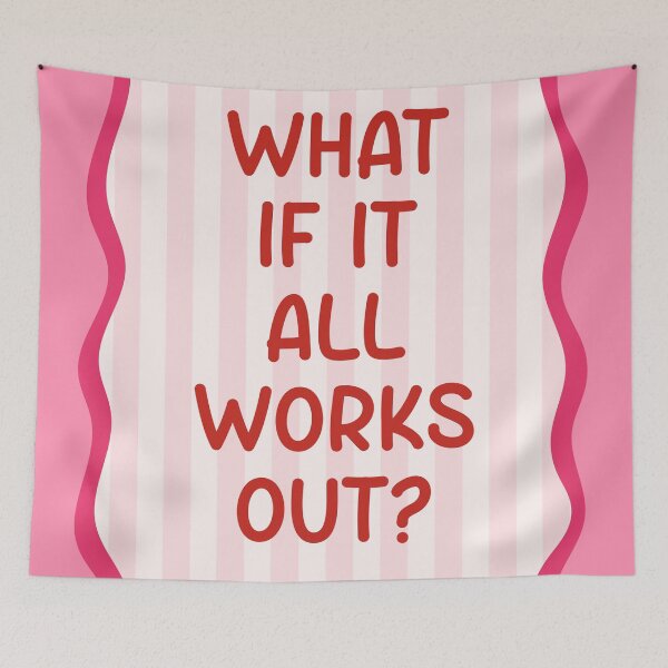 Item preview, What If It All Works Out? Striped Aesthetic. Pink And Red. designed and sold by CoCoArt-Ua.