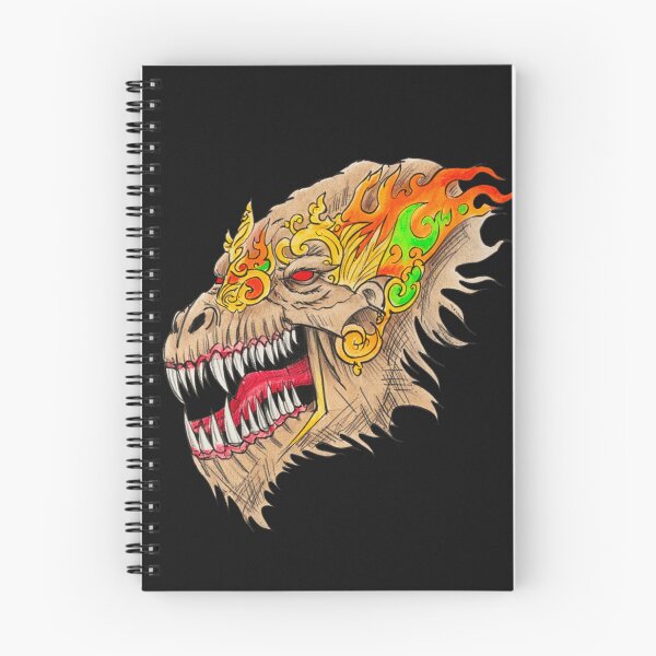 Item preview,  Cool retro horror Heavy Metal monster flaming evil creature design artwork illustration designed and sold by Vintage Designs +.