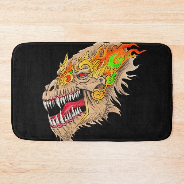 Item preview,  Cool retro horror Heavy Metal monster flaming evil creature design artwork illustration designed and sold by Vintage Designs +.