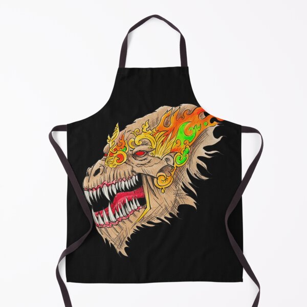 Item preview,  Cool retro horror Heavy Metal monster flaming evil creature design artwork illustration designed and sold by Vintage Designs +.