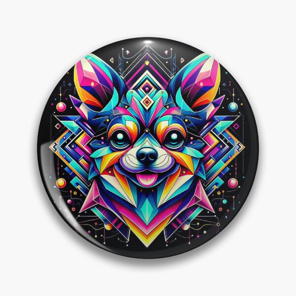 Item preview, Cute colorful geometric decorative mystic chihuahua dog  designed and sold by Dogandesighn.