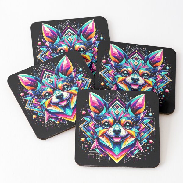 Item preview, Cute colorful geometric decorative mystic chihuahua dog  designed and sold by Dogandesighn.