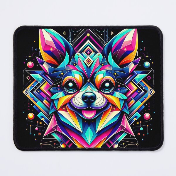 Item preview, Cute colorful geometric decorative mystic chihuahua dog designed and sold by Dogandesighn.