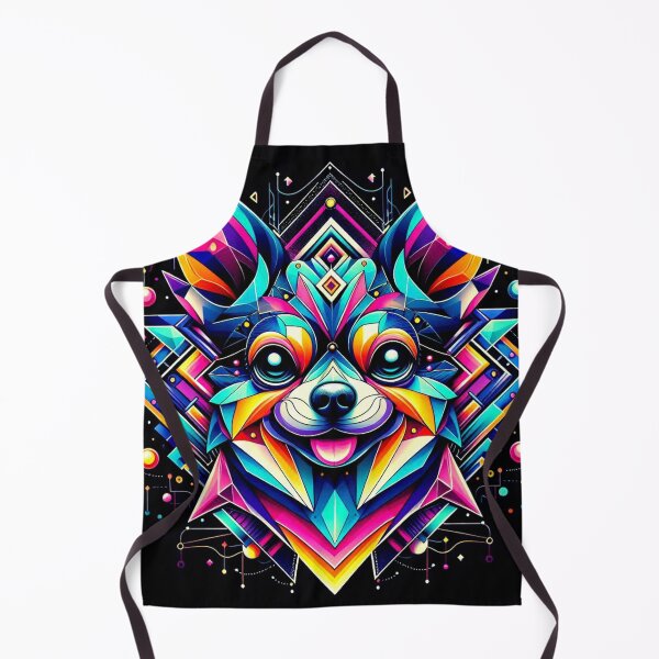 Item preview, Cute colorful geometric decorative mystic chihuahua dog designed and sold by Dogandesighn.