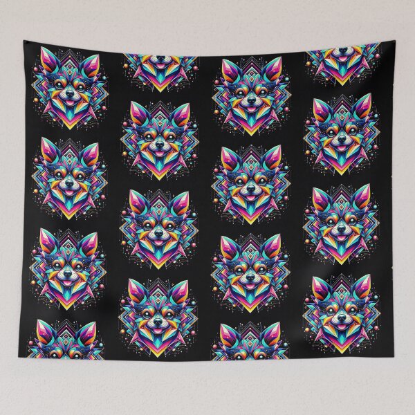 Item preview, Cute colorful geometric decorative mystic chihuahua dog  designed and sold by Dogandesighn.