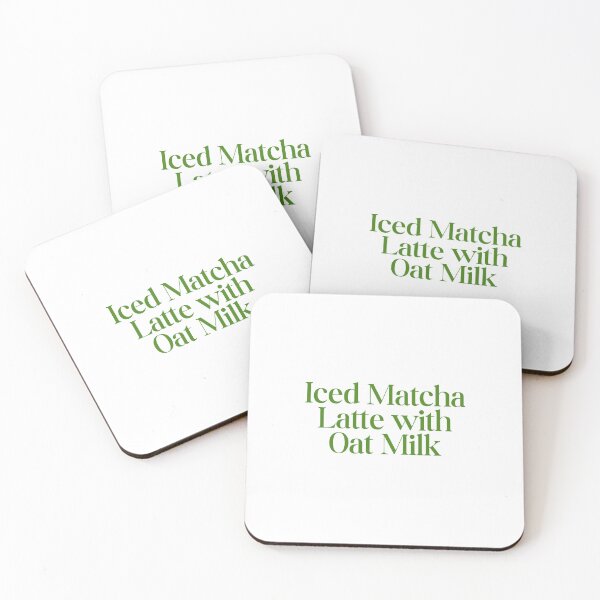 Item preview, Coffee Order: Iced Matcha Latte with Oat Milk - Green designed and sold by SWETA HALDER.