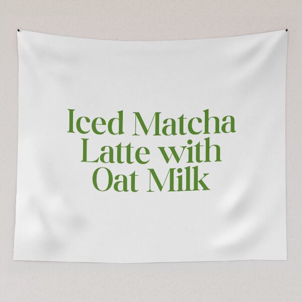 Item preview, Coffee Order: Iced Matcha Latte with Oat Milk - Green designed and sold by SWETA HALDER.