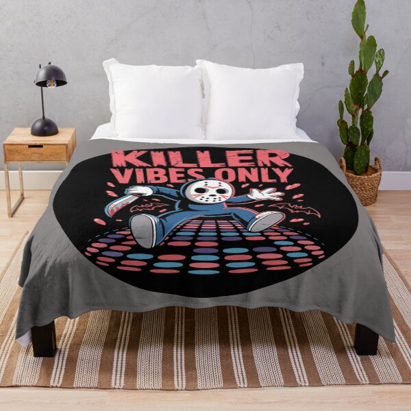 Item preview, Groovy Ghoulish: is the motto of this creepy-funny design, with bold, distressed red letters. A cartoon slasher character. For the Halloween Festive Season designed and sold by Grang Art Artistic Designs.