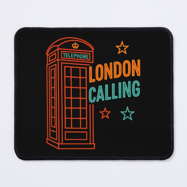 Item preview, London Calling – Neon Phone Booth Design designed and sold by TinyDoodles.