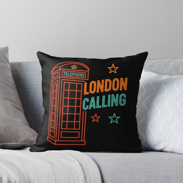 Item preview, London Calling – Neon Phone Booth Design designed and sold by TinyDoodles.