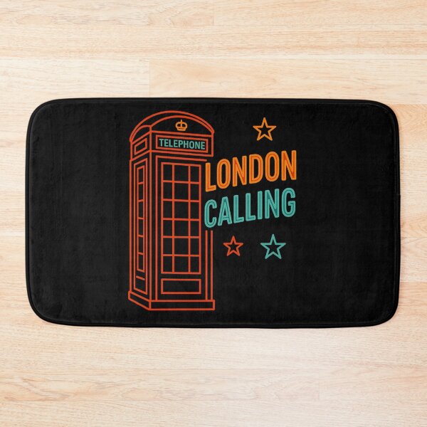 Item preview, London Calling – Neon Phone Booth Design designed and sold by TinyDoodles.