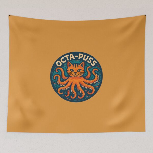 Item preview, Tabby Cat Octopus Emblem designed and sold by Chemonsmusic.