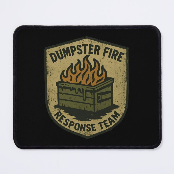 Item preview, Vintage dirty Dumpster Fire Response Team Expert Level Chaos Handlers designed and sold by SkeletonsDanger.