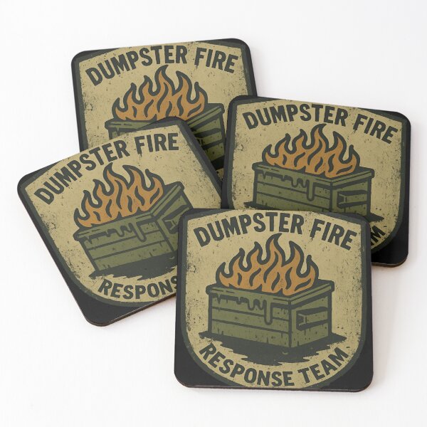 Item preview, Vintage dirty Dumpster Fire Response Team Expert Level Chaos Handlers designed and sold by SkeletonsDanger.