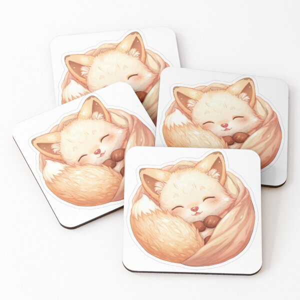 Item preview, Kawaii Sleeping Fox – Tiny Sleepy Fox designed and sold by KawaiiAI-Art.