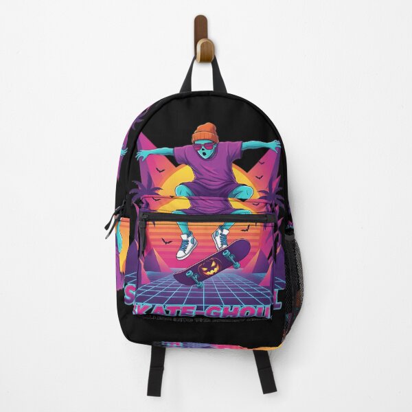 Item preview, Retro Ghost Skateboarder | 80s Halloween Sunset Ride designed and sold by The-Daily-Drape.