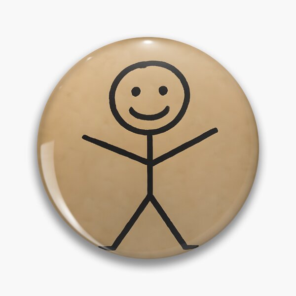 Item preview, Smiling Stick Figure – Minimalist Drawing on Beige designed and sold by quibrak.