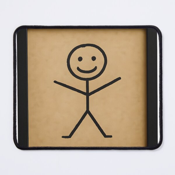 Item preview, Smiling Stick Figure – Minimalist Drawing on Beige designed and sold by quibrak.
