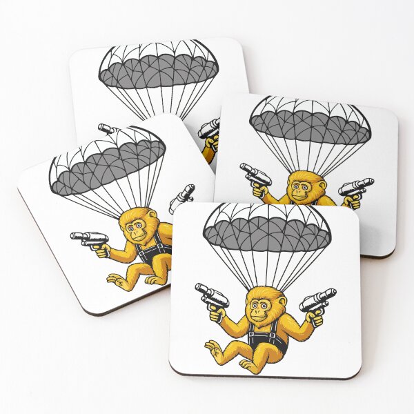 Aperçu de l'œuvre MONKEY MARK SPACE AGENCY – Golden Monkey Parachute Attacker créée et vendue par DixTartare.