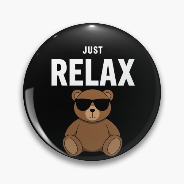 Item preview, Minimalist Teddy Bear with Sunglasses – Just Relax Typography Vector Art designed and sold by PixelVibe782.