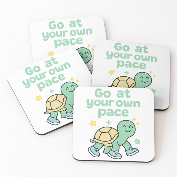 Item preview, Go at Your Own Pace Cute Turtle Motivation designed and sold by RandomPrints.