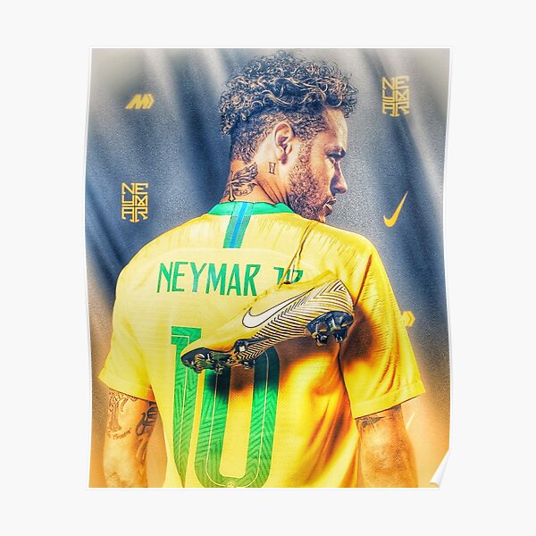 Neymar Golden Glow Poster