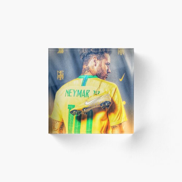 Neymar Golden Glow Acrylic Block
