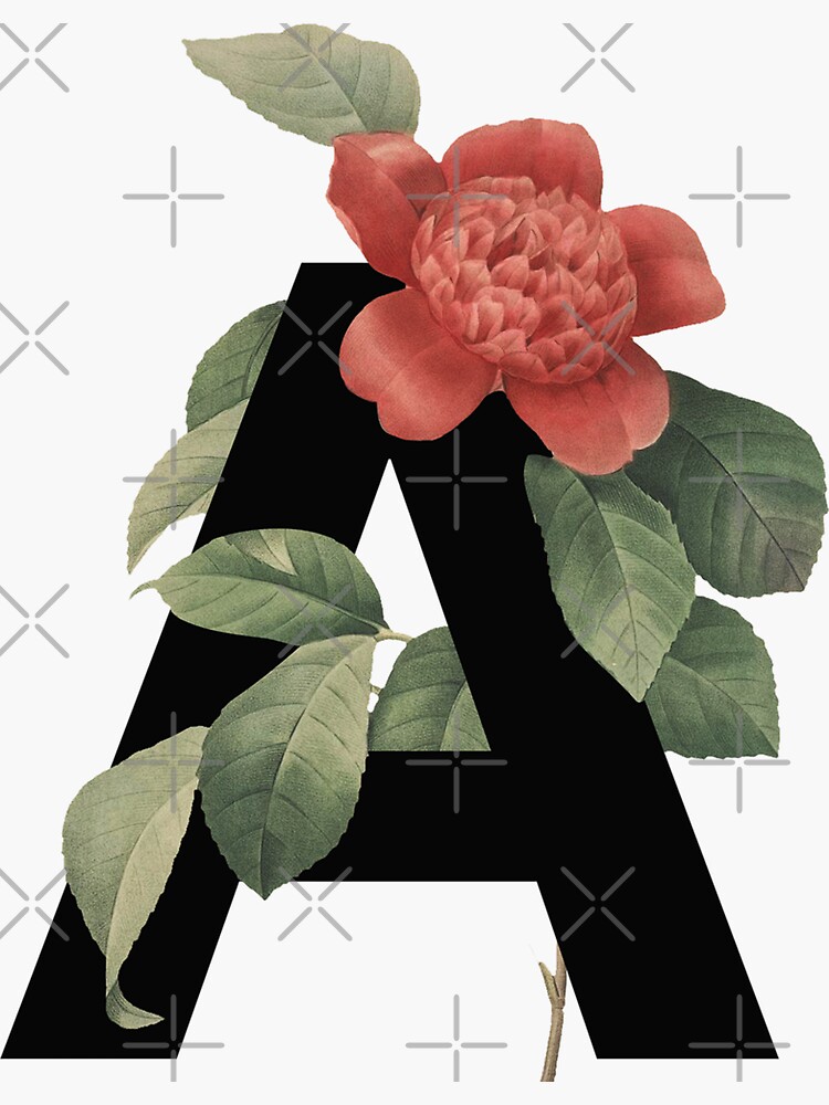 "A floral letter" Sticker for Sale by desigma Redbubble