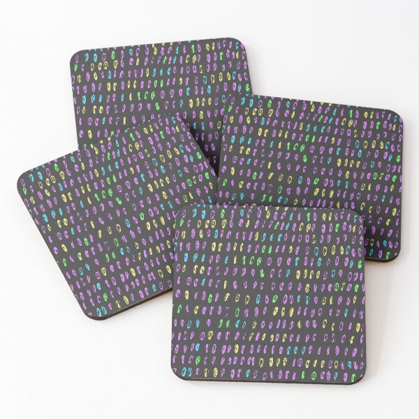 Item preview, Abstract geometric colorful pattern on dark designed and sold by bokasin.