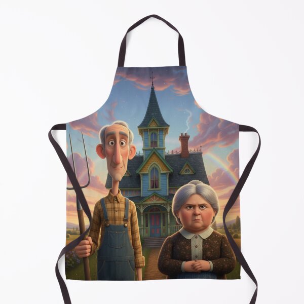 Item preview, American Gothic ascharming cartoon figures designed and sold by Nanaimagination.