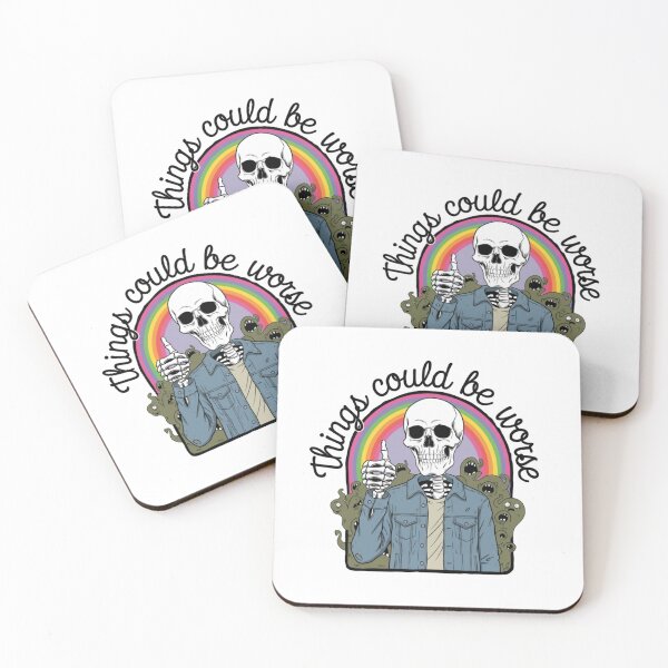 Item preview, Could be Worse, skeleton, dark humor, funnyfits70, Humor, Funny, retro, vintages, funny quotes, animal humor, designed and sold by FunnyFits70.
