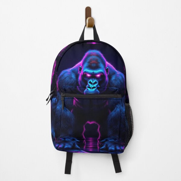 Item preview, Neon Cyber Gorilla Digital Art T-Shirt designed and sold by WHITE FLAME PRINTS.