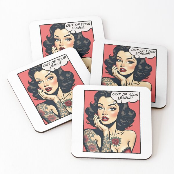 Item preview, Out of your league, pop art girl designed and sold by PaulSDesign.