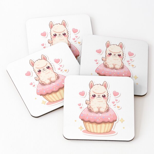 Item preview, Llama Kawaii Gourmand – Cute Llama on Cupcake designed and sold by KawaiiAI-Art.