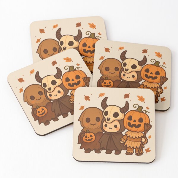 Item preview, Adorable Samhain mummings. Kawaii Halloween. pagan tradition. designed and sold by Sira y El Loco.