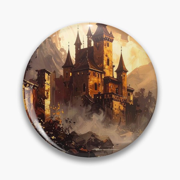 Item preview, Castle, sunset, urbex, digital art, oil painting, sinister #2 designed and sold by Armajay.