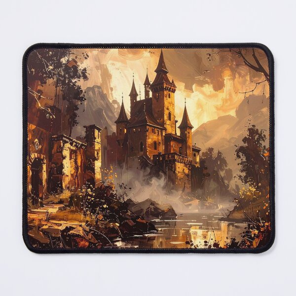 Item preview, Castle, sunset, urbex, digital art, oil painting, sinister #2 designed and sold by Armajay.