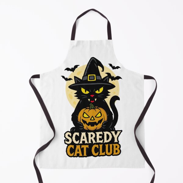 Item preview, Scaredy Cat Club Halloween Black Cat & Pumpkin designed and sold by SnappyPNG.