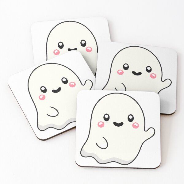 Item preview, CUTE and Adorable GHOST waving happy Kawaii Halloween designed and sold by DibujandoPorfa.